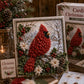 🎁 3D Christmas Fabric Poke Art Kit🎄 Handmade Fabric Poke Art Kit🎅 Vintage Holiday Handmade Decoration, DIY Christmas Craft Kit for Adults & Beginner