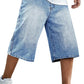 Men's Loose Denim Short - Light Blue