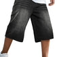 Men's Loose Denim Short - Dark Grey