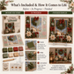 🎁 3D Christmas Fabric Poke Art Kit🎄 Handmade Fabric Poke Art Kit🎅 Vintage Holiday Handmade Decoration, DIY Christmas Craft Kit for Adults & Beginner