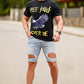 Men's Ripped Short - Blue