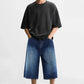 Men's Loose Denim Short - Dark Blue