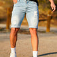 Men's Light Blue Ripped Short