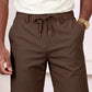 Men's Casual Drawstring Shorts - Brown
