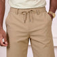 Men's Casual Drawstring Shorts - Khaki