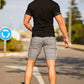 Mens Chinos Shorts - Grey Lattice