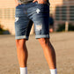 Men's Ripped Denim Short - Slim Fit