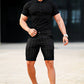 Men's Black Chino Short - Stripe