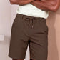 Men's Casual Drawstring Shorts - Brown