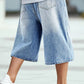 Men's Loose Denim Short - Light Blue