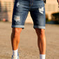 Men's Ripped Denim Short - Slim Fit