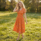 🌸LAST DAY SPECIAL PRICE!!🌸Women's V-Neck Floral Print Dress with Twist Waist