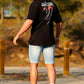 Men's Light Blue Ripped Short