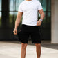Men's Denim Short - Black And Webbing