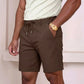 Men's Casual Drawstring Shorts - Brown