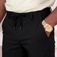 Men's Casual Drawstring Shorts - Black