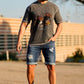 Men's Ripped Denim Short - Slim Fit