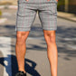 Mens Chinos Shorts - Grey Lattice
