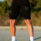 Men's Ripped Short Jean - Black
