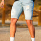 Men's Light Blue Ripped Short