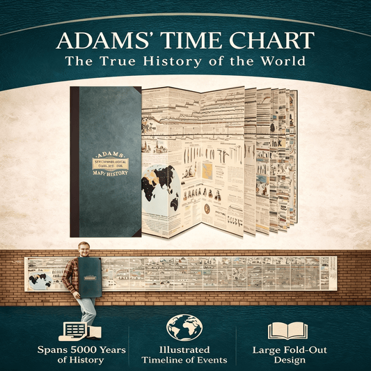 ⏰️Last Day For Free Shipping📜31ft Foldable Adams Time Chart Map 2.0 — See 6,000 Years Instantly