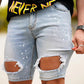 Men's Ripped Short - Blue