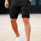 Men's Black Chino Short - Stripe