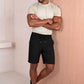 Men's Casual Drawstring Shorts - Black