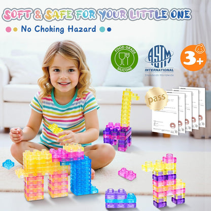 🔥Free Shipping & 50% OFF🔥Jelly Block - 40 PCS Sensory Soft Building Blocks