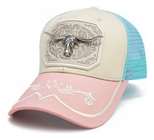 🤠 Pink Western Hat – Classic Yellowstone-Inspired Cowboy Hat with Bull Pin 🐂✨