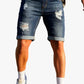 Men's Ripped Denim Short - Slim Fit
