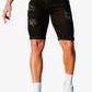 Men's Ripped Short Jean - Black