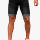 Men Black Denim Short - Crimping