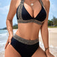 🔥Last Day Promotion 56% OFF🔥Sexy V-neck Women's Holiday Swimsuit With Wavy Pattern