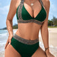 🔥Last Day Promotion 56% OFF🔥Sexy V-neck Women's Holiday Swimsuit With Wavy Pattern