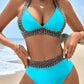 🔥Last Day Promotion 56% OFF🔥Sexy V-neck Women's Holiday Swimsuit With Wavy Pattern
