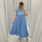 🔥Hot Sales👗Sleeveless Pleated Simple Solid Color Dress