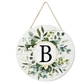 🎁Last Day Promotion 49% OFF🔥Smile Monogram Letter H Wreaths Wooden Welcome Sign, Family Last Name Initial Front Door Wall Decoration, Floral Spring Summer Porch Rustic Home Kitchen Decor