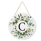 🎁Last Day Promotion 49% OFF🔥Smile Monogram Letter H Wreaths Wooden Welcome Sign, Family Last Name Initial Front Door Wall Decoration, Floral Spring Summer Porch Rustic Home Kitchen Decor