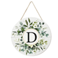 🎁Last Day Promotion 49% OFF🔥Smile Monogram Letter H Wreaths Wooden Welcome Sign, Family Last Name Initial Front Door Wall Decoration, Floral Spring Summer Porch Rustic Home Kitchen Decor