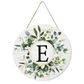 🎁Last Day Promotion 49% OFF🔥Smile Monogram Letter H Wreaths Wooden Welcome Sign, Family Last Name Initial Front Door Wall Decoration, Floral Spring Summer Porch Rustic Home Kitchen Decor