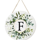 🎁Last Day Promotion 49% OFF🔥Smile Monogram Letter H Wreaths Wooden Welcome Sign, Family Last Name Initial Front Door Wall Decoration, Floral Spring Summer Porch Rustic Home Kitchen Decor