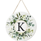 🎁Last Day Promotion 49% OFF🔥Smile Monogram Letter H Wreaths Wooden Welcome Sign, Family Last Name Initial Front Door Wall Decoration, Floral Spring Summer Porch Rustic Home Kitchen Decor