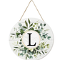 🎁Last Day Promotion 49% OFF🔥Smile Monogram Letter H Wreaths Wooden Welcome Sign, Family Last Name Initial Front Door Wall Decoration, Floral Spring Summer Porch Rustic Home Kitchen Decor