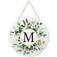 🎁Last Day Promotion 49% OFF🔥Smile Monogram Letter H Wreaths Wooden Welcome Sign, Family Last Name Initial Front Door Wall Decoration, Floral Spring Summer Porch Rustic Home Kitchen Decor