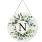 🎁Last Day Promotion 49% OFF🔥Smile Monogram Letter H Wreaths Wooden Welcome Sign, Family Last Name Initial Front Door Wall Decoration, Floral Spring Summer Porch Rustic Home Kitchen Decor