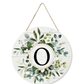 🎁Last Day Promotion 49% OFF🔥Smile Monogram Letter H Wreaths Wooden Welcome Sign, Family Last Name Initial Front Door Wall Decoration, Floral Spring Summer Porch Rustic Home Kitchen Decor