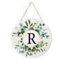 🎁Last Day Promotion 49% OFF🔥Smile Monogram Letter H Wreaths Wooden Welcome Sign, Family Last Name Initial Front Door Wall Decoration, Floral Spring Summer Porch Rustic Home Kitchen Decor