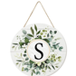 🎁Last Day Promotion 49% OFF🔥Smile Monogram Letter H Wreaths Wooden Welcome Sign, Family Last Name Initial Front Door Wall Decoration, Floral Spring Summer Porch Rustic Home Kitchen Decor