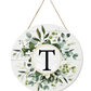 🎁Last Day Promotion 49% OFF🔥Smile Monogram Letter H Wreaths Wooden Welcome Sign, Family Last Name Initial Front Door Wall Decoration, Floral Spring Summer Porch Rustic Home Kitchen Decor